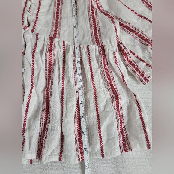 Francesca's Blue Rain Claire Striped Blouse small - Picture 11 of 11